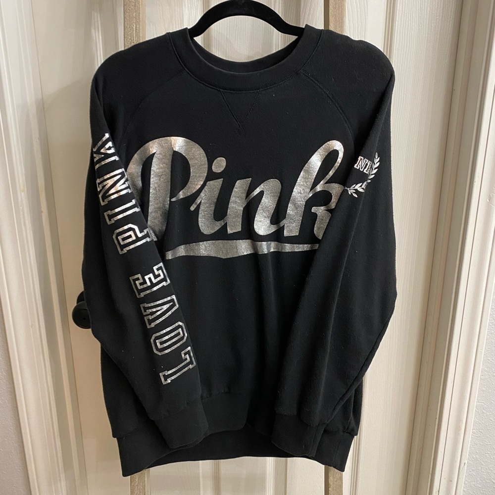 PINK oversized crewneck sweatshirt